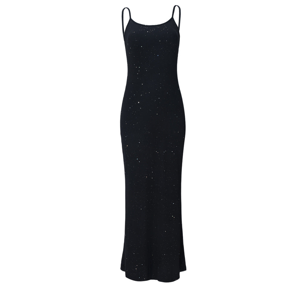 Strapless Backless Rhinestone Bodycon Dress for Women