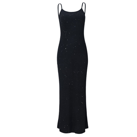 Strapless Backless Rhinestone Bodycon Dress for Women