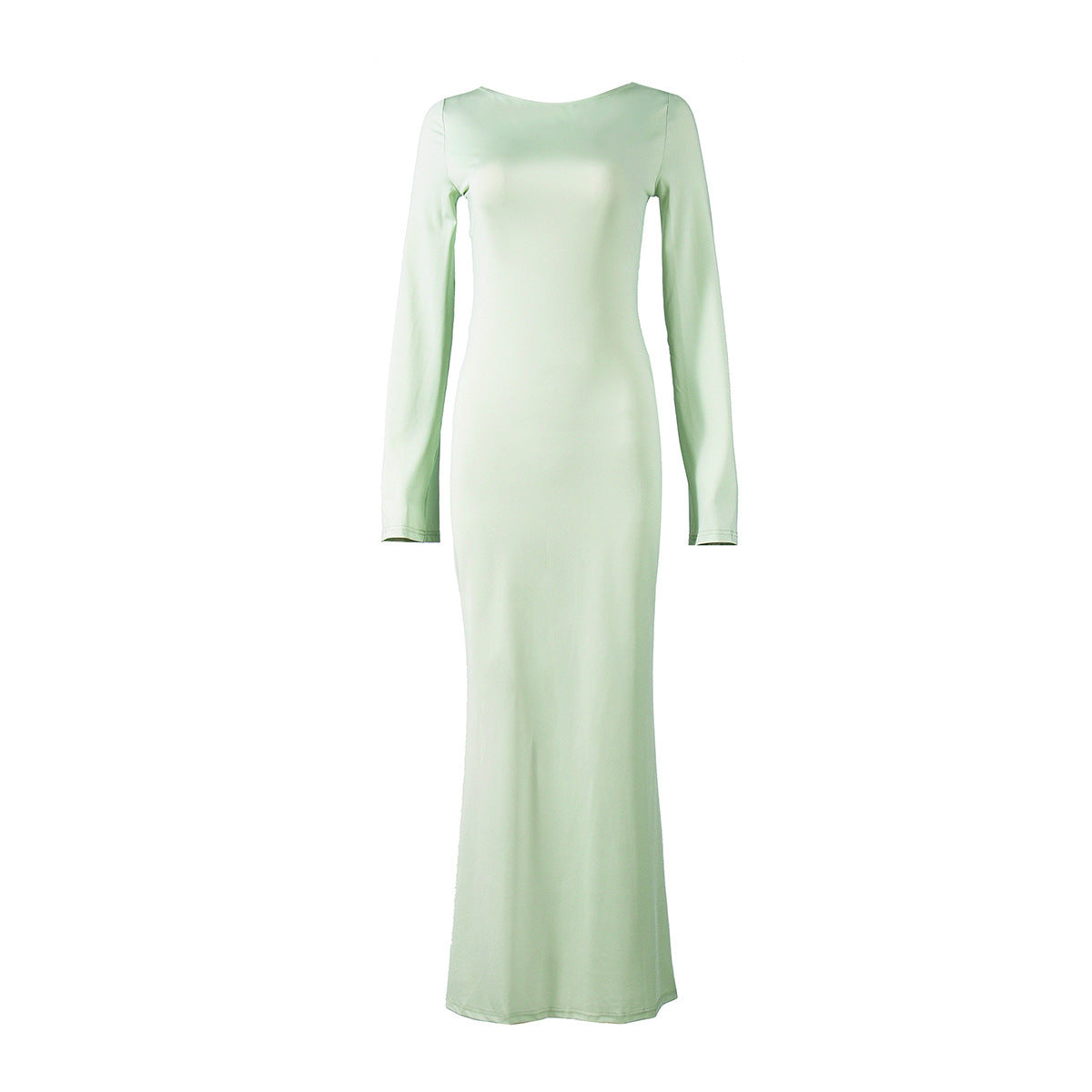 Backless Long Sleeve Mermaid Maxi Dress for Women